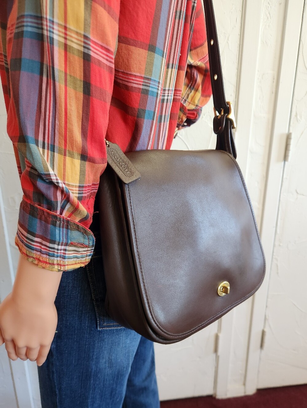 Coach Stewardess Bag #9525, 1988 Mahogany Brown